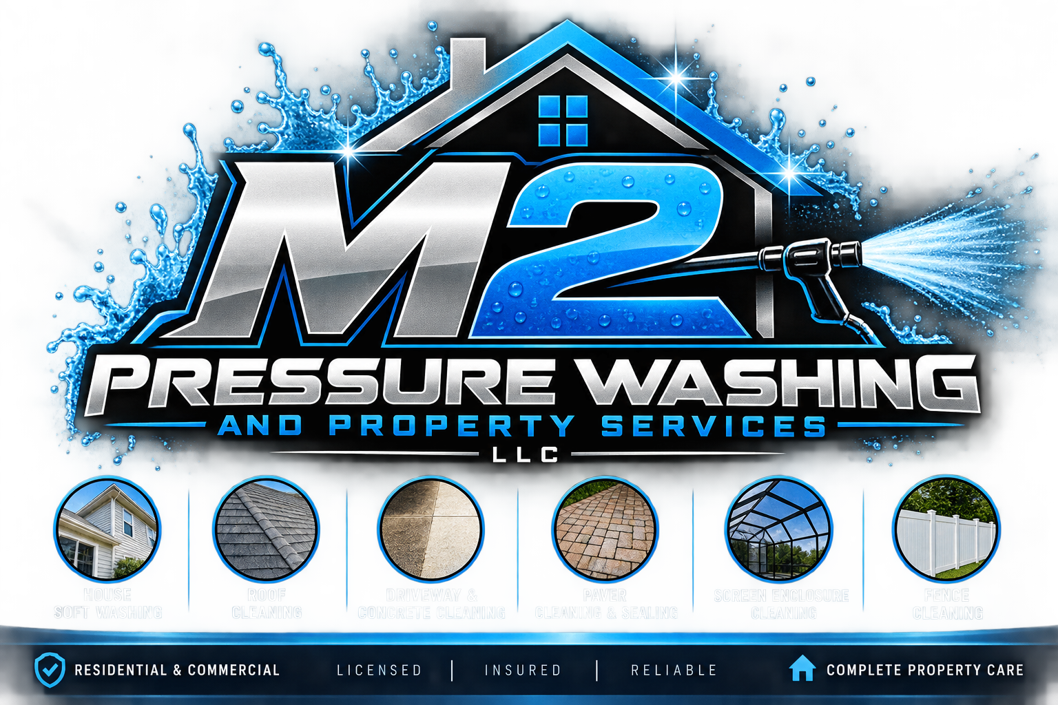 M2 Pressure Washing and Property Services logo